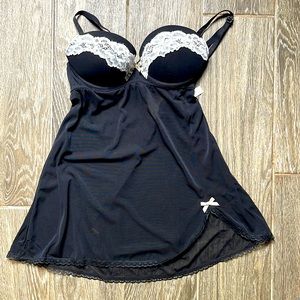 Black &white Lace Babydoll Lingerie